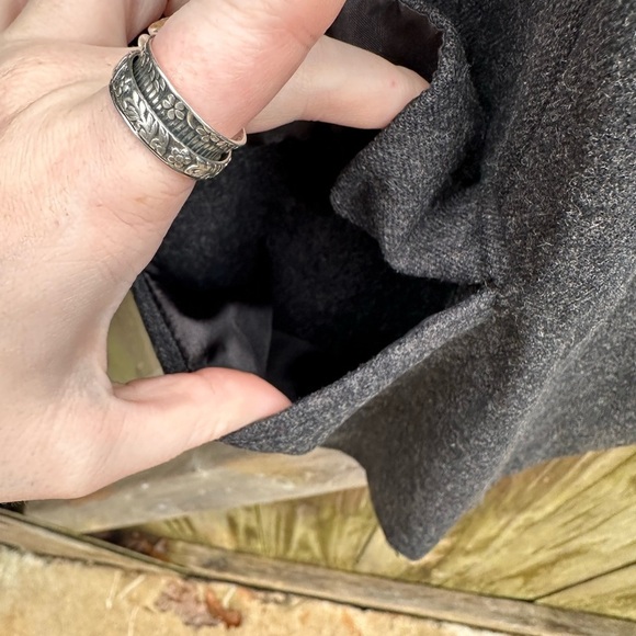 Pendleton Vintage 100% Virgin Wool Button Front Dark Grey Blazer Jacket - Picture 3 of 6